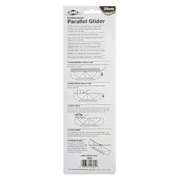Alvin Parallel Glider Metric - 10" (25.4 cm), back of packaging