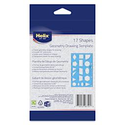 Helix Geometry Shapes Template - 5.24" x 10.25", back of packaging