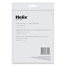 Helix Architectural Template - Home Planning, 6.13" x 9.75", back of packaging