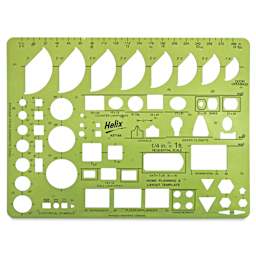 Helix Architectural Template - Home Planning, 6.13" x 9.75", out of packaging