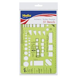 Helix Architectural Template - Architect/Builders, 5.67" x 10.60", front of packaging