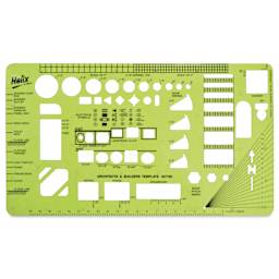 Helix Architectural Template - Architect/Builders, 5.67" x 10.60", out of packaging