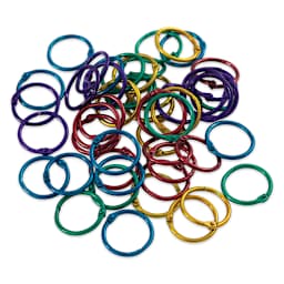 Hygloss Book Rings - Colored, Pkg of 50, 1" - close-up of rings