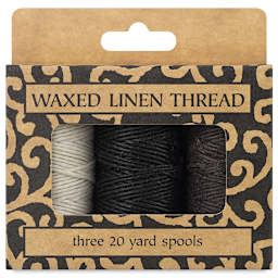 Books By Hand Waxed Linen Thread - Front view of Neutral package shown