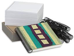 Richeson Bookmaking Class Packs - Components of Class packs shown with one finished book