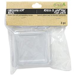 Life of the Party Embossing Soap Mold - Square, Package of 3