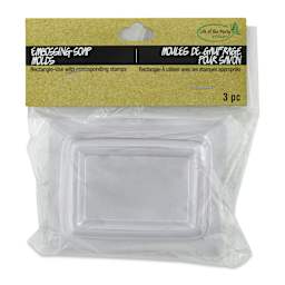 Life of the Party Embossing Soap Mold - Rectangle, Package of 3 (Front of packaging)