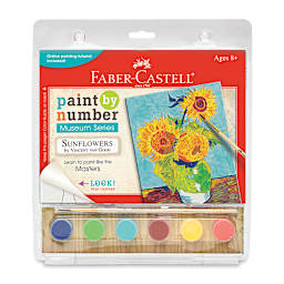 Paint by Number Museum Series Kit - Front of package of Vincent Van Gogh's Sunflowers