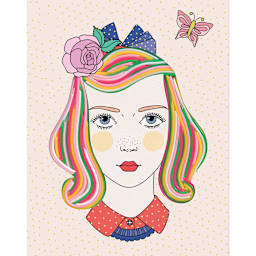 Djeco Le Grand Scoubidou Craft Lace Kit - Completed example of Vibrant Hairdos