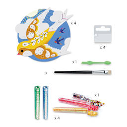 Djeco Glitter Board Kit - Paradisio (Kit contents)