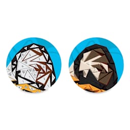 Djeco Mosaics Kits - Closeup of template and finished Gorilla forehead