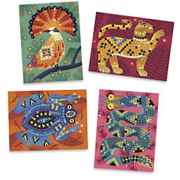 Djeco Mosaics Kit - Deep in the Jungle - finished mosaic examples