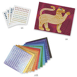Djeco Mosaics Kit - Deep in the Jungle - contents