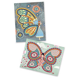 Djeco Mosaics Kit - Butterflies - finished mosaic examples