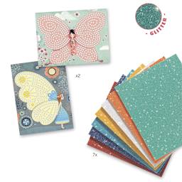 Djeco Mosaics Kit - Butterflies - contents