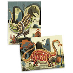 Djeco Mosaics Kit - Dinosaurs - finished mosaic examples
