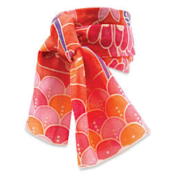 Djeco Scarf Painting Kit - Japanese Garden (Finished example)