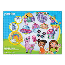 Perler Deluxe Summer Fun Fused Bead Kit, front of the packaging