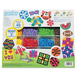 Perler Bead Fun Fused Bead Kit, back of the packaging