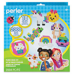 Perler Fun with Beads Fused Bead Kit, front of the packaging
