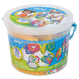 Perler Tie-Dye Fused Bead Kit - Front of Bucket of Beads package shown