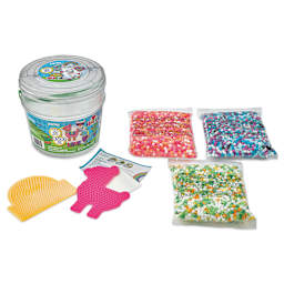 Perler Llama Fused Bead Bucket Kit contents