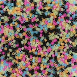 Perler Glow in the Dark Fused Bead Kit - Activity Bucket - close-up of beads
