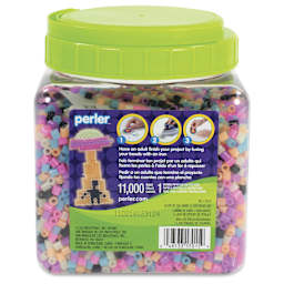 Perler Glow in the Dark Fused Bead Jar - back