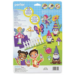 Perler Garden Friends Fused Bead Activity Kit - back of packaging