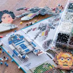Perler Star Wars Deluxe Fused Bead Kit (Sample completed projects)