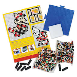 Perler Super Mario Bros. 3 Fused Bead Kit, contents laid out 