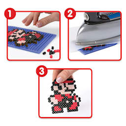 Perler Super Mario Bros. 3 Fused Bead Kit, building process