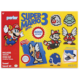 Perler Super Mario Bros. 3 Fused Bead Kit, front of the packaging 