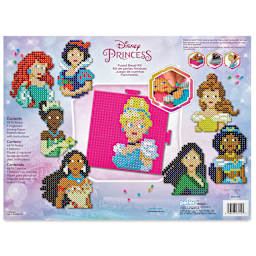 Perler Disney Princesses Fused Bead Kit - Deluxe Box, back of the packaging