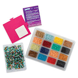Perler Disney Princesses Fused Bead Kit - Deluxe Box, contents laid out