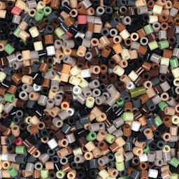 Perler Star Wars The Mandalorian Fused Bead Kit - Baby Yoda - close-up of beads