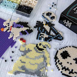 Perler The Nightmare Before Christmas Deluxe Fused Bead Kit - projects in progress