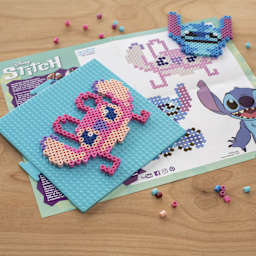Perler Disney Stitch Fused Bead Kit - Stitch & Angel - in progress