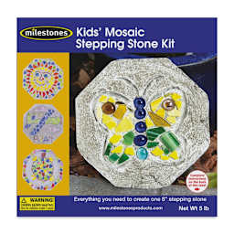 Milestones Kids’ Mosaic Stepping Stone Kit (Front of packaging)
