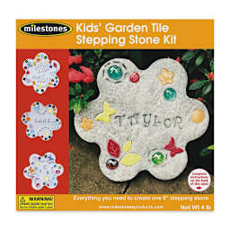 Milestones Kids’ Garden Tile Stepping Stone Kit (Front of packaging)