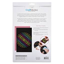 Craft Medley Deluxe Engraving Kit - Holographic Mandala, back of the packaging