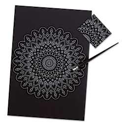 Craft Medley Deluxe Engraving Kit - Holographic Mandala, contents laid out