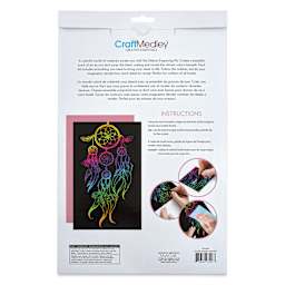 Craft Medley Deluxe Engraving Kit - Holographic Dream Catcher, back of the packaging