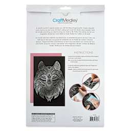 Craft Medley Deluxe Engraving Kit - Metallic Wolf, back of the packaging