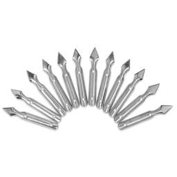 Inovart Skratch N' Sketch Scratch Knives - Pointed, Pkg of 12, fanned out