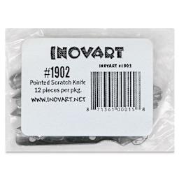 Inovart Skratch N' Sketch Scratch Knives - Pointed, Pkg of 12, front of the packaging