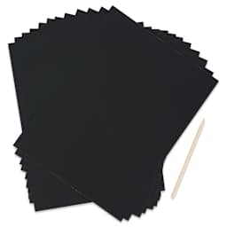 Inovart Skratch N' Sketch Scratch Paper - Multicolor, Pkg of 12, fanned out