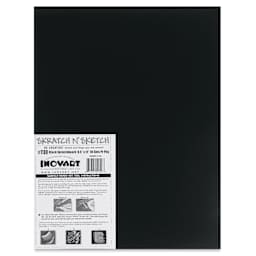 Inovart Skratch N' Sketch Scratchboards - 8-1/2" x 11", one scratchboard with label