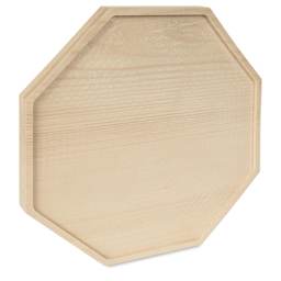 Leisure Arts Large Welled Wood Surface - Octagon, 10" x 10" - angled