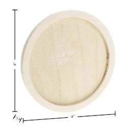 Leisure Arts Welled Wood Surface Coasters - Circle, 4"